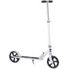 Image de Trottinette pliable hauteur guidon réglable sur 4 niveaux système de freinage arrière blanc dim. 88L x 37l x 75-100H cm