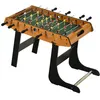 Image de Baby-foot table de Babyfoot pliable dim. 98L x 42l x 62H cm 2 balles fournies MDF imitation bois et noir