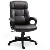 Image de Fauteuil de bureau chaise de bureau ergonomique réglable roulettes pivotant 360° revêtement synthétique PU 64 x 73 x 106-115,5 cm chocolat