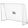 Image de But de football - cage de foot - but futsal dim. 186L x 62l x 123H cm - châssis métal filet PE - piquets & outil inclus - blanc
