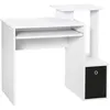 Image de Bureau informatique multimédia étagères tablette clavier panier noir panneaux particules blanc