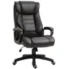 Image de Fauteuil de bureau direction massant grand confort hauteur réglable fonction dossier à bascule revêtement synthétique noir