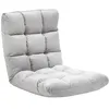 Image de Fauteuil convertible fauteuil paresseux grand confort inclinaison dossier multipositions 90°-180° flanelle polyester capitonné gris clair
