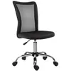 Image de Vinsetto Chaise de bureau ergonomique hauteur réglable piètement chromé pivotant 360° revêtement maille noir