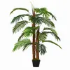 Image de Palmier artificiel hauteur 1,2 m arbre artificiel tronc branches lichen feuilles grand réalisme pot inclus