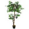 Image de Arbre artificiel plante artificiel ficus hauteur 1,2 m tronc branches liane lichen feuilles grand réalisme pot inclus