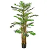 Image de Palmier artificiel H.1,85 m arbre artificiel tronc branches lichen feuilles grand réalisme pot inclus
