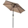 Image de Parasol hexagonal inclinable dim. Ø 2,3 x 2,16H m métal polyester haute densité beige