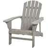 Image de Fauteuil de jardin Adirondack dim. 78L x 89P x 88H cm bois massif sapin gris effet vieilli