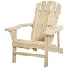 Image de Fauteuil de jardin Adirondack dim. 78L x 89P x 88H cm bois massif sapin naturel
