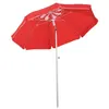 Image de Parasol inclinable octogonal Ø 190 cm tissu polyester haute densité anti-UV hauteur réglable mât alu sac de transport inclus rouge