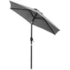 Image de Parasol hexagonal inclinable dim. Ø 2,3 x 2,16H m métal polyester haute densité gris