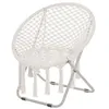 Image de Loveuse fauteuil rond de jardin fauteuil lune papasan pliable grand confort macramé coton polyester beige