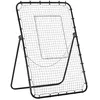 Image de Filet de rebond de football pliable - inclinaison réglable 4 positions hauteur réglable - cible, piquets d'ancrage inclus - filet PE métal époxy noir