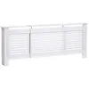Image de Cache-radiateur design contemporain longueur extensible 139-208,5L x 20,5I x 82,5H cm MDF blanc
