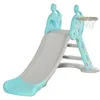 Image de Toboggan enfant avec panier de basket-ball usage intérieur et extérieur dim. 140 x 87 x 75 cm bleu et gris