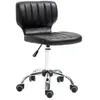 Image de Tabouret de massage - tabouret de travail pivotant 360° - hauteur assise réglable 47-62 cm - revêtement synthétique matelassé noir métal chromé