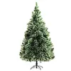 Image de Sapin de Noël artificiel aspect enneigé Ø 100 x 210H cm 968 branches épines imitation Nordmann grand réalisme