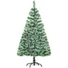 Image de Sapin de Noël artificiel aspect enneigé Ø 75 x 150H cm 416 branches épines imitation Nordmann grand réalisme