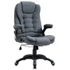 Image de Vinsetto Fauteuil de bureau direction ergonomique hauteur réglable dossier inclinable toile de lin gris chiné