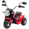 Image de Moto électrique enfant chopper tout-terrain 6 V 20 W marche AV AR 3 roues effets lumineux et sonores rouge noir