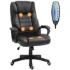 Image de Fauteuil de bureau direction massant grand confort hauteur réglable fonction dossier à bascule revêtement synthétique chocolat