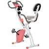 Image de Vélo d'appartement Homcom - Pliant - 8 niveaux de résistance magnétique - Rose Blanc