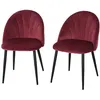 Image de Lot de 2 chaise homcom en metal non empilable non pliable interieur H. 79 cm noir