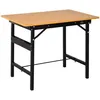 Image de HOMCOM Établi pliable dim. 100L x 60l x 75H cm - table de travail bricolage avec règle et rapporteur - porte-outils intégré - acier MDF