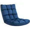 Image de Fauteuil convertible fauteuil paresseux grand confort inclinaison dossier multipositions 90°-180° flanelle polyester capitonné bleu roi