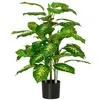 Image de Arbre artificiel plante artificielle Calathea H. 95 cm tronc branches lichen feuilles grand réalisme pot inclus