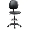 Image de Tabouret à roulettes réglable en hauteur 69-91 cm avec dossier inclinable et repose-pieds réglable