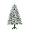 Image de Sapin de Noël artificiel aspect enneigé Ø 70 x 120H cm 200 branches épines imitation Nordmann grand réalisme