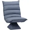 Image de Fauteuil relax grand confort pivotant inclinaison réglable 5 niv. épais garnissage mousse haute densité tissu velours microfibre gris