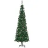 Image de Sapin de Noël artificiel Ø 54 x 195H cm - 556 branches épines grand réalisme - 42 pommes de pin - métal PVC vert
