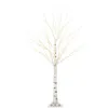 Image de Arbre lumineux LED bouleau - décoration lumineuse - 96 LEDS blanc chaud - norme IP 44 - usage intérieur/extérieur - 1,5H m - métal PP blanc