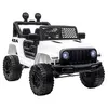 Image de Voiture 4x4 électrique enfant moteur 2 x 35 w 5 km/h max. Télécommande incluse effets lumineux sonore lecteur mp3 usb blanc