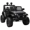 Image de Voiture 4x4 électrique enfant 2 moteurs 35 W 5 Km/h max. télécommande incluse effets lumineux sonores noir