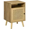 Image de Chevet style bohème - table de nuit design - placard, niche - aspect bois manguier rotin