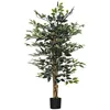 Image de Arbre artificiel plante artificiel ficus banian hauteur 1,3 m tronc branches liane lichen feuilles grand réalisme pot inclus