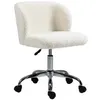 Image de Chaise de bureau design - hauteur réglable, pivotante - piètement acier chromé revêtement effet laine bouclée