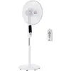 Image de Ventilateur sur pied Ø 45 cm hauteur réglable oscillant silencieux 50 W avec télécommande timer 3 modes 3 vitesses blanc