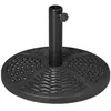 Image de Pied de parasol rond base de lestage Ø 45 x 33H cm HDPE aspect rotin tressé poids net 8 Kg noir