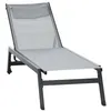 Image de Bain de soleil Outsunny L. 164 cm gris en aluminium H. 90 cm non empilable non pliable