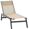 Image de Bain de soleil Outsunny vert L. 164 cm H. 30.5 cm en aluminium non empilable non pliable