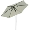 Image de Parasol inclinable octogonal Ø 2,65 x 2,35H m métal époxy noir polyester haute densité 180 g/m² gris clair