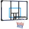Image de Panier de basket-ball mural Sportnow A accrocher visserie incluse acier PC bleu noir