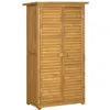Image de Armoire de jardin abri jardin remise pour outils sur pied 2 étagères portes persiennes toit bitumé étanche bois sapin pré-huilé