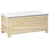 Image de Banc coffre de jardin Outsunny 2 en 1 110L x 50l x 50H cm charge max. 120 Kg bois sapin pré-huilé acier galvanisé