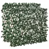 Image de Lot de 2 haies artificielles feuilles de lierre - treillis extensible - brise-vue canisse végétale feuillage réaliste osier polyester